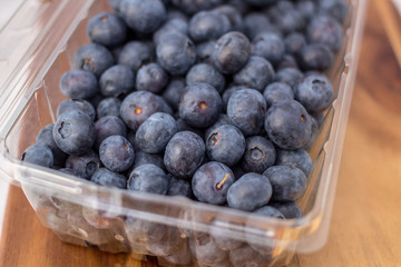 Farm fresh blueberries close up