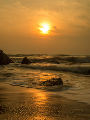 sun rise at the beach view