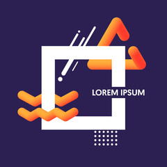 Abstract geometric gradient poster background