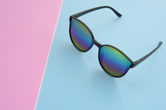 Modern fashionable sunglasses  for background