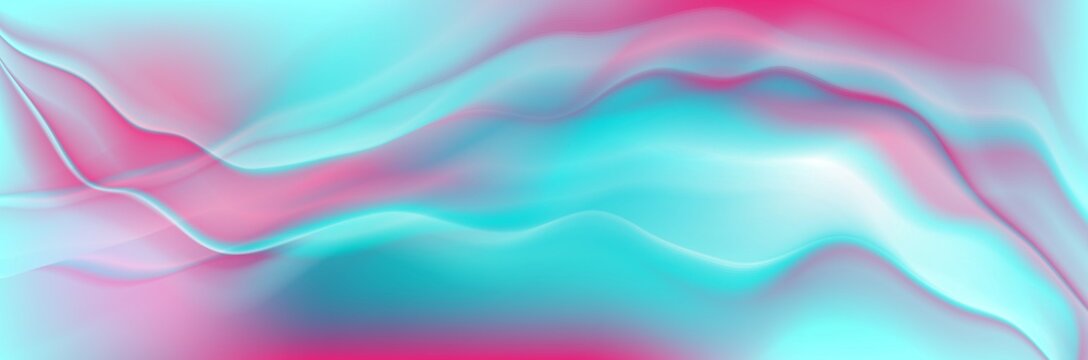 Holographic foil neon trend wavy abstract background
