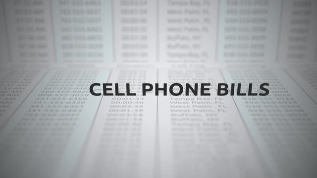 Sliding over cell phone bill statement with text - Cell Phone Bills