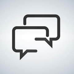 Naklejka premium Speech squares line icon.