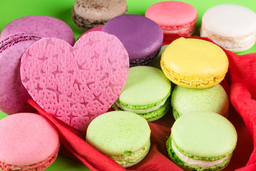 bright multicolored cookie set for gift for St. Valentine's Day
