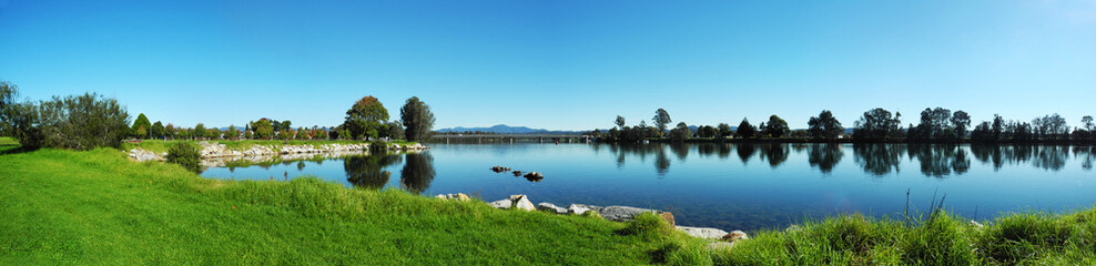 Fototapeta na wymiar South Coast River Panorama in New South Wales