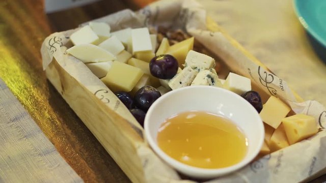 cheese plate with oil