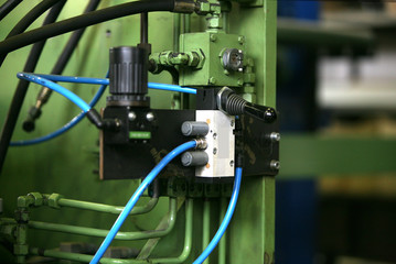  factory shop production of polyethylene film mechanisms machine tools lifting mechanism wires hoses switches pressure gauges pressure temperature molten mass work place enterprise