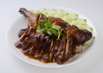 duck. roast duck traditional chinese cuisine