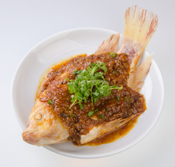 fish. steamed fish chinese style