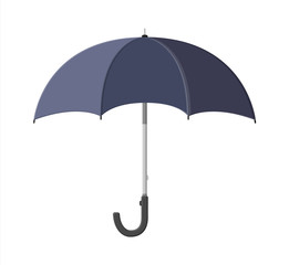 Classic opened black umbrella. Personal accessory