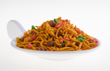 murukku or traditional indian snack on background.