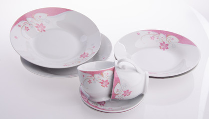plate or ceramic tableware on the background.