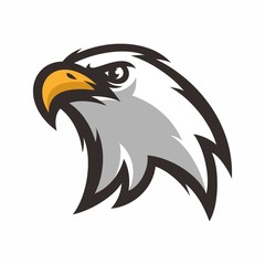 Animal Head - eagle - vector logo/icon illustration mascot