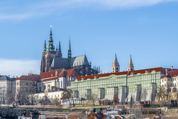 Obraz premium Blue sky over old Prague