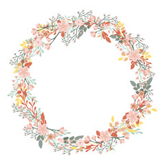 Wreath of wild flowers.