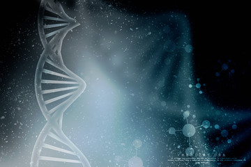 2d render of dna structure, abstract background