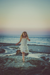 happy child in beach