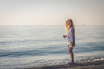 child at the shore