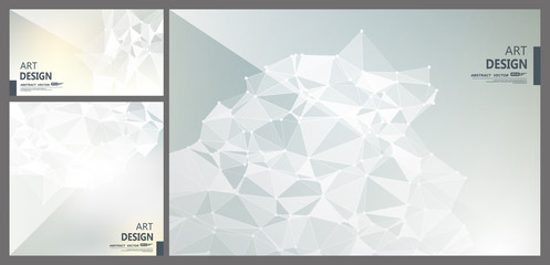 Fototapeta premium Abstract composition, line interlacement, filament intersection, yarn, white laser ray cross plexus, brown backdrop, a4 brochure title sheet, business card surface, modern gray fiber texture, EPS10