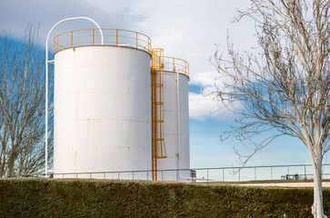 San Fernando de Henares water treatment plant depot on an autumn afternoon.