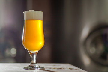 Light beer at the brewery