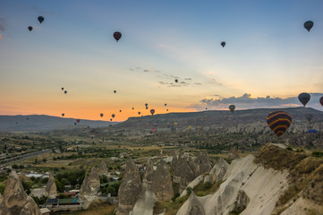 Fototapeta na wymiar Hot Air Balloons over Cappadocia
