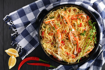 spaghetti with Crab in Spicy White Sauce
