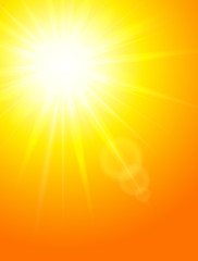 Sun vertical background. Vector illustration.