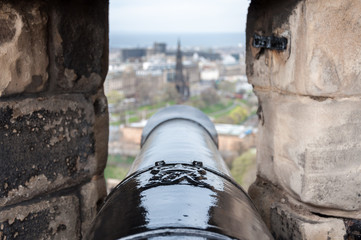 Canon view from Edinburgh Castle, Scotland