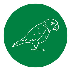 Senegal parrot icon in thin line style