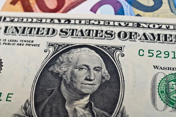 Porträt auf der 1 US Dollar Banknote 
