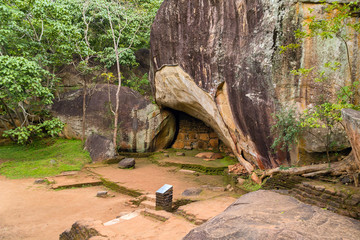 Landscape of ruin Royal Gardens and Pools, Lion Rock Sigiriya, Attractions Sri Lanka