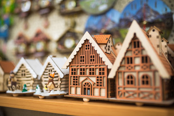 Decorative plywood  souvenir houses 