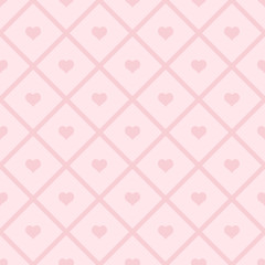 Hearts seamless pattern. Valentines day background.