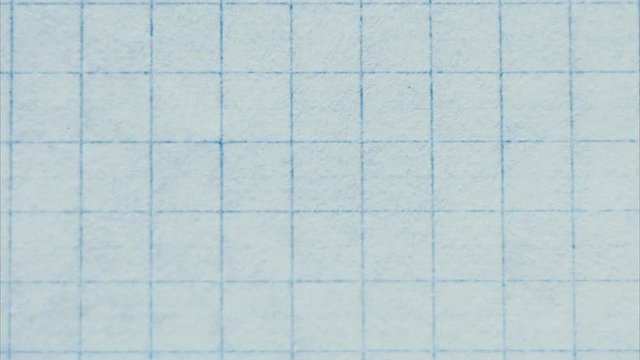 grid paper - stop motion animation. blank empty notebook top view.