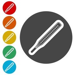 Thermometer icon, Modern thermometer, Medical thermometer 