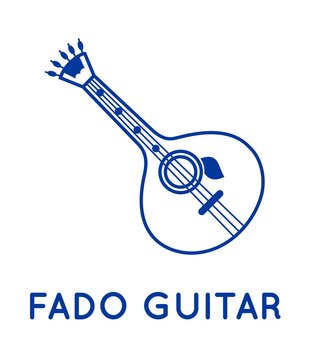 Fado guitar icon vector