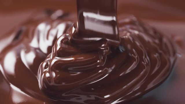 dark melted chocolate flow