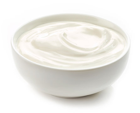 bowl of sour cream yogurt