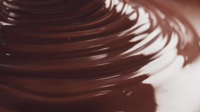 dark melted chocolate flow