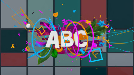 ABC colorful card