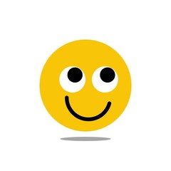 Smile Emoticon Vector Template Design