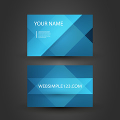 Fototapeta premium Colorful Modern Style Business Card Template, Back and Front Side, Vector Design