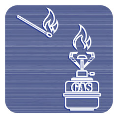 Camping stove icon vector
