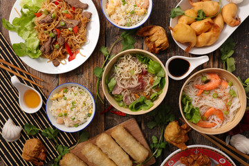 assorted asian cuisine
