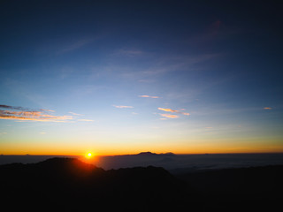sunrise landscape sky forest nature indonesia