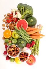 healthy food isolated on white background