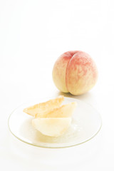 Fototapeta na wymiar Japanese white peach