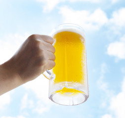 Beer and blue sky