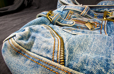 fittings on the jeans hand bag